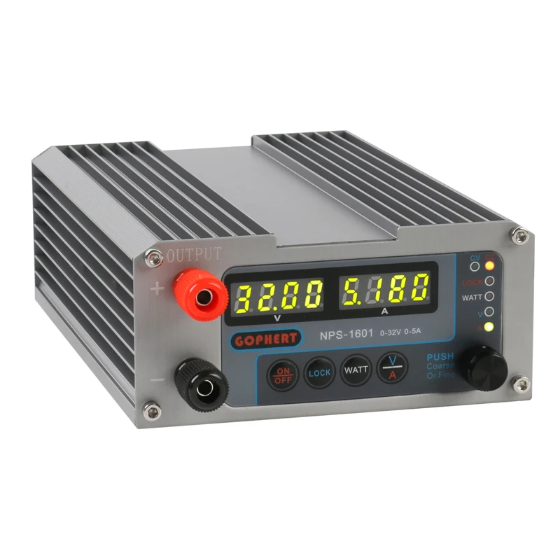 2019 NPS-1601 New Version Laboratory DIY Adjustable Digital Mini Switch DC Power Supply WATT With Lock Function 32V 30V 15V 5A |