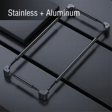 Luxury Stainless + Aluminum Metal Bumper Case For Samsung Galaxy Note 20 Ultra Note 10 Plus Note 10 Lite Case Light Bumper Cover