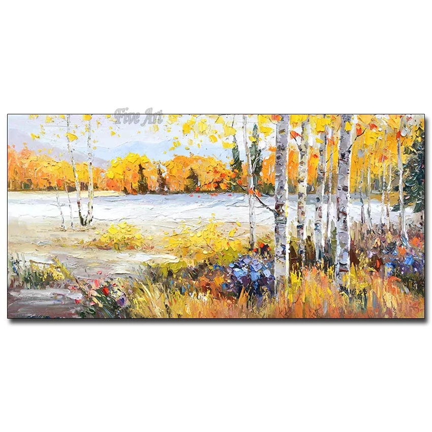 

Best Landscaple Lake Colorful Canvas Art 100% Handmade Abstract Painting Oil Painting Wall Pictures For Living Room Home Decor