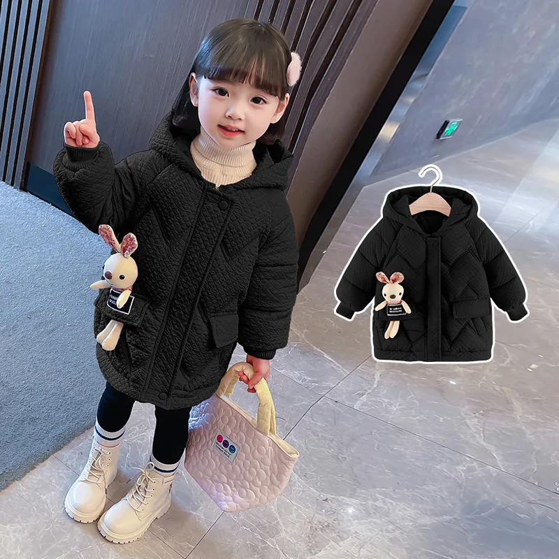 

Winter Girls Boys Cotton Coat Thick Warm Hooded Down Jacketprice New 0-6 Year Old Middle Small Childe Quality Clothing