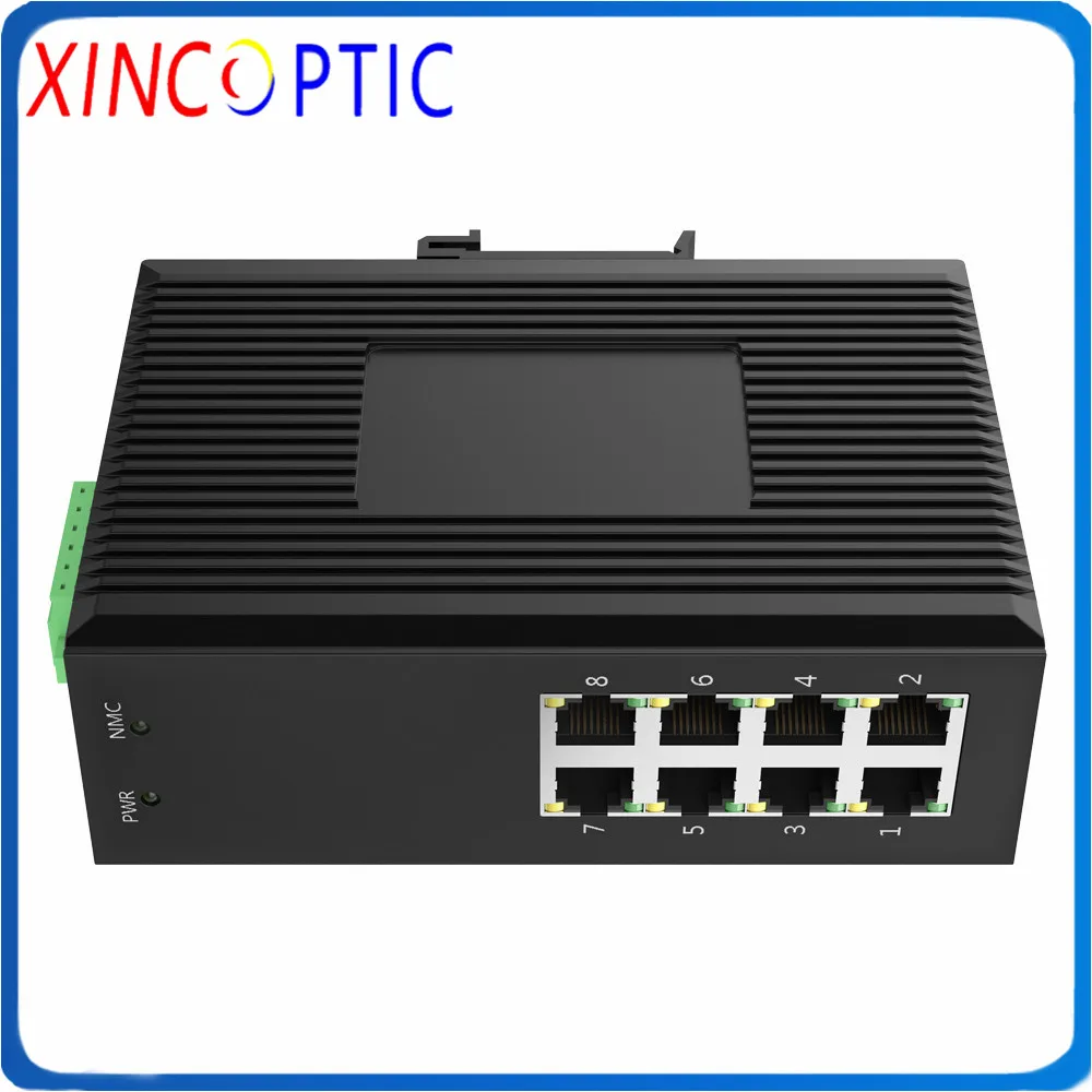 Неуправляемый коммутатор 8*10/100Base-T 10/100/1000Base-T 8-портовый сетевой POE с креплением на