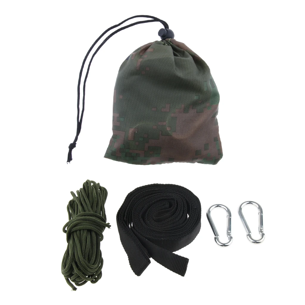 Портативный гамак на дерево качели висячий комплект ремни + сетчатые веревки