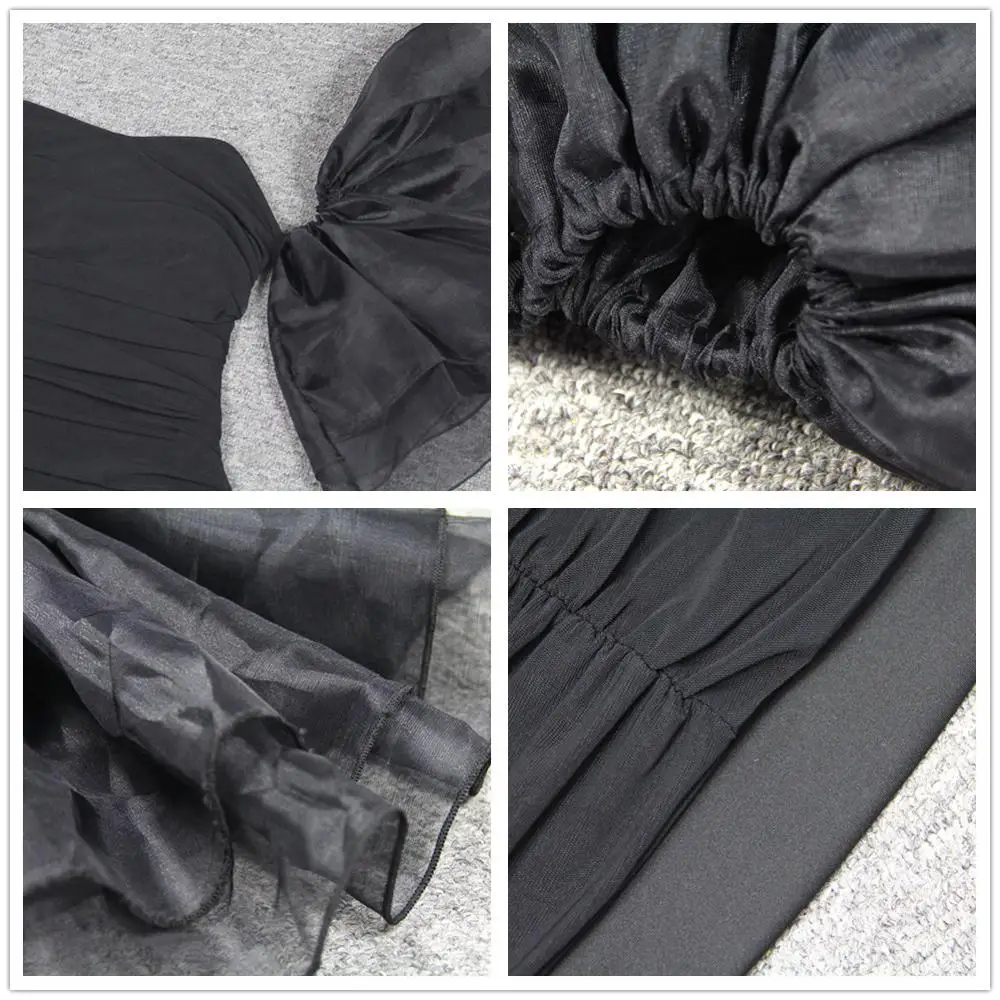 

Party Sexy Dress Women Summer Dresses Ruffle Collar Bandage Elegant Celebrity Ladies Vestidos