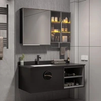 slate bathroom cabinet combination induction light wash table hand wash table home furniture bathroom bathroom cabinets