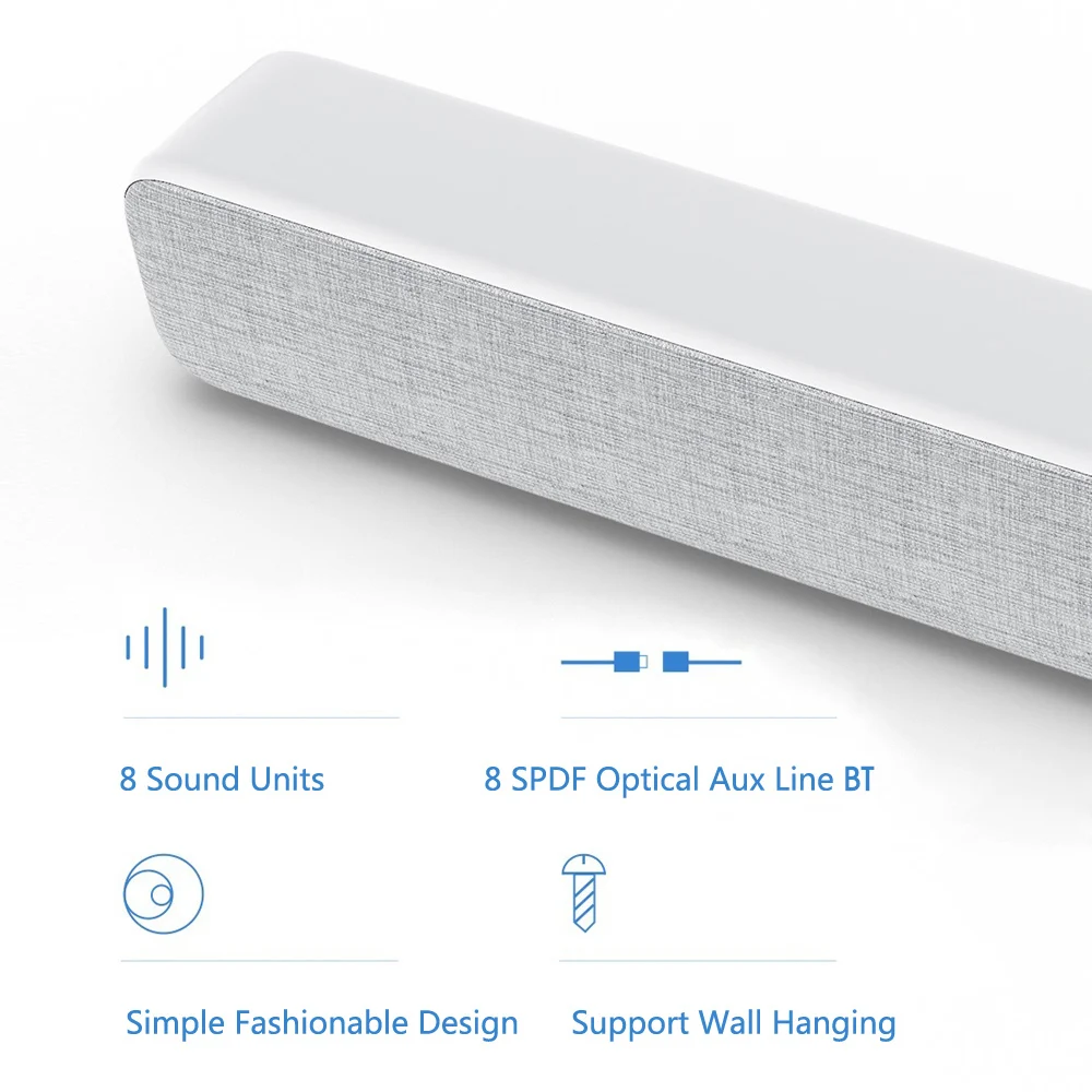 Xiaomi TV Soundbar Speaker BT Wired and Wireless Audio Support Optical SPDIF AUX Wall Mountable for Home Theatre | Электроника