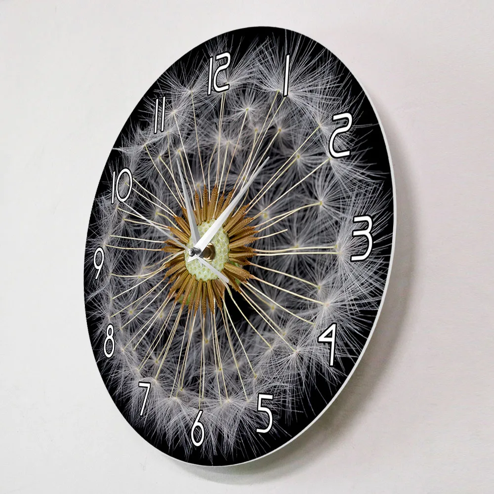 Современные настенные часы с изображением одуванчика ирландской маргаритки