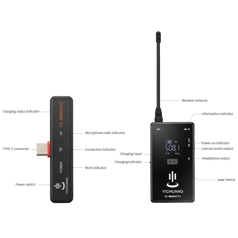 Беспроводной петличный микрофон 20 каналов высокочастотная микрофонная система