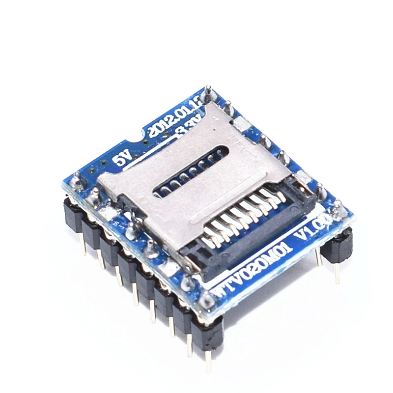 

10 шт./лот WTV020 WTV020-SD WTV020SD-20SS мини SD карта MP3 звуковой модуль для PIC WTV020-SD-16P