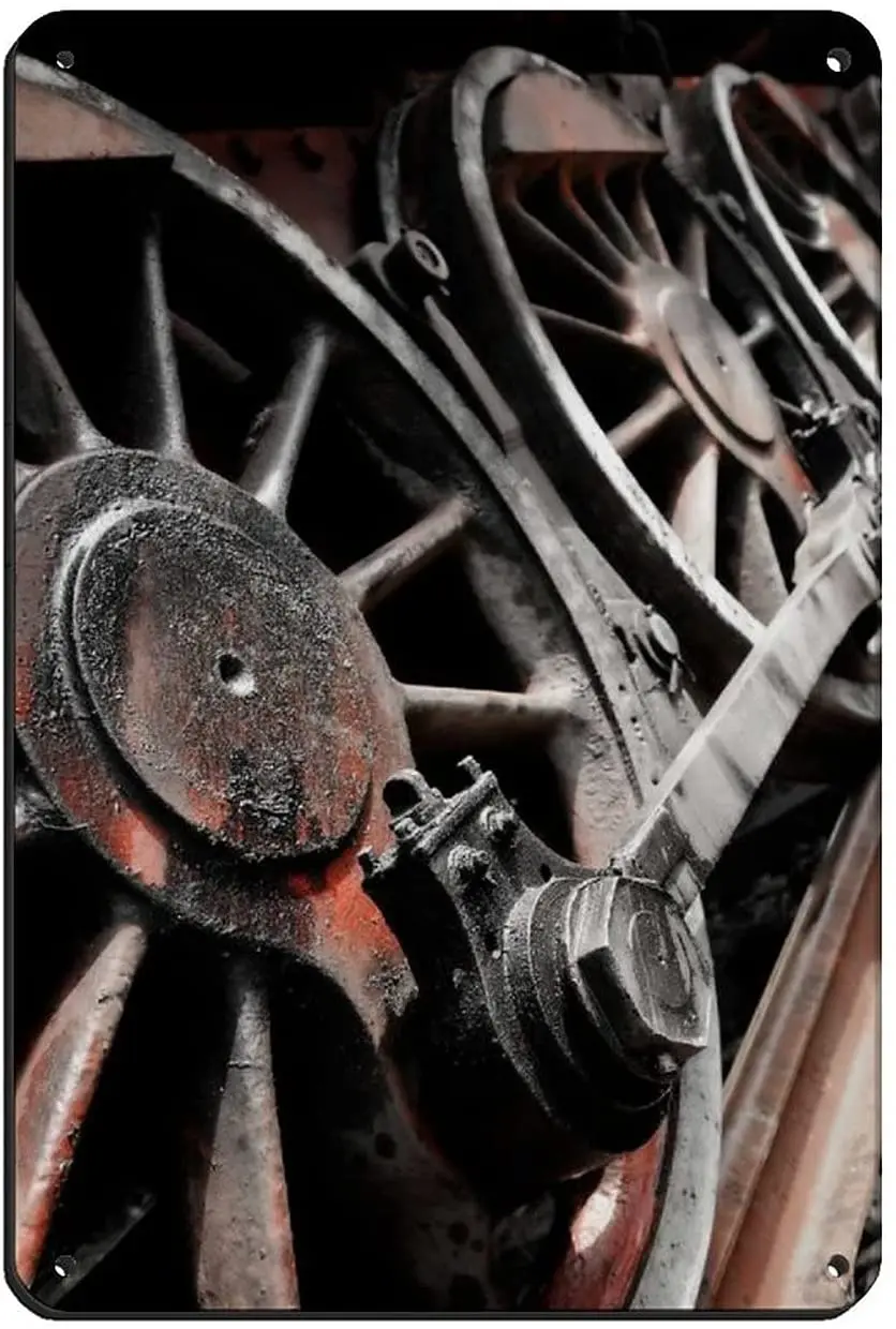 

Retro Steam Locomotive Poster Tin Sign Vintage Metal Pub Club Cafe bar Home Wall Art Decoration Poster Retro 8×12inch