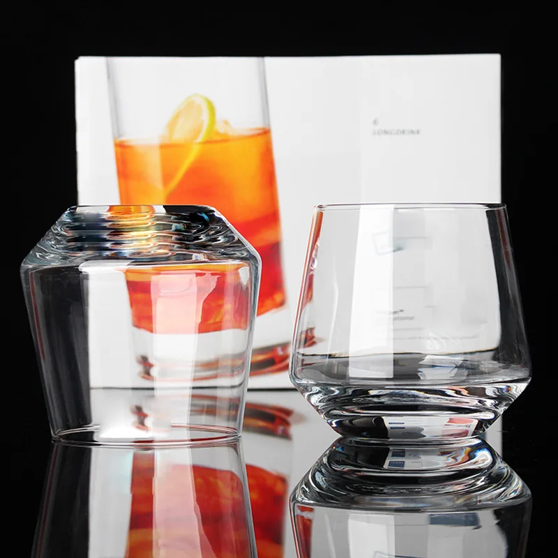 

2 Pcs/lot luxury fashion home lead-free whiskey glass high quality party club wine glass cup for whiskey 200926-09