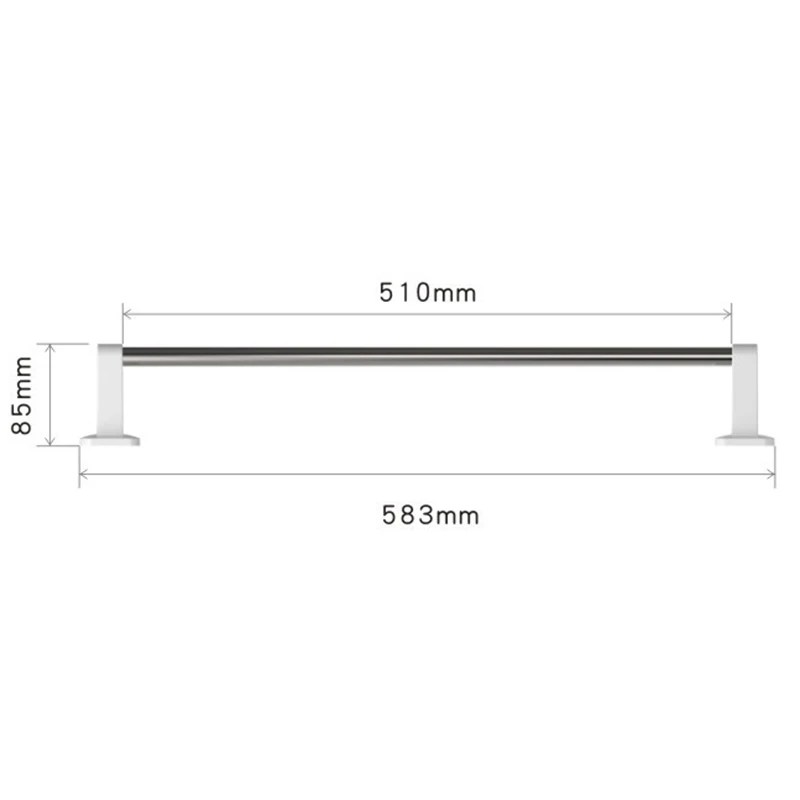 

QUANXUNHE Stainless Steel Punch-free Bath Towel Holder Bathroom Towel Bar Wall Mounted Storage Rack Hanger Dual Towel Racks 51CM