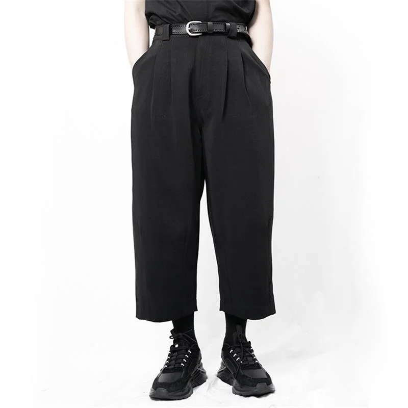

men's 2021 large Casual Pants Capris simple classic loose pants