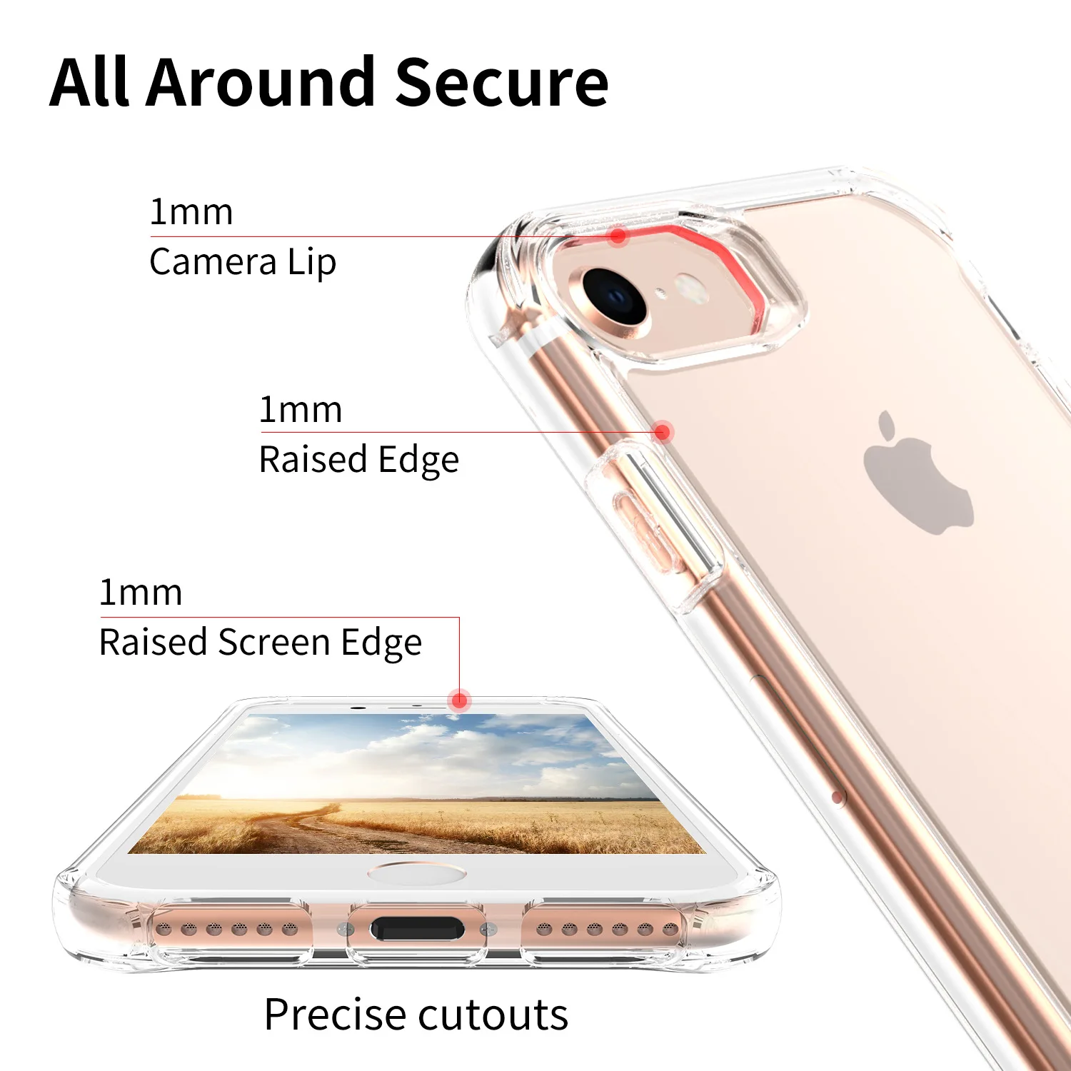 

Transparent phone case Shockproof Silicone mobile phone cover soft case for For iphone xs max/iphone 7 8 plus