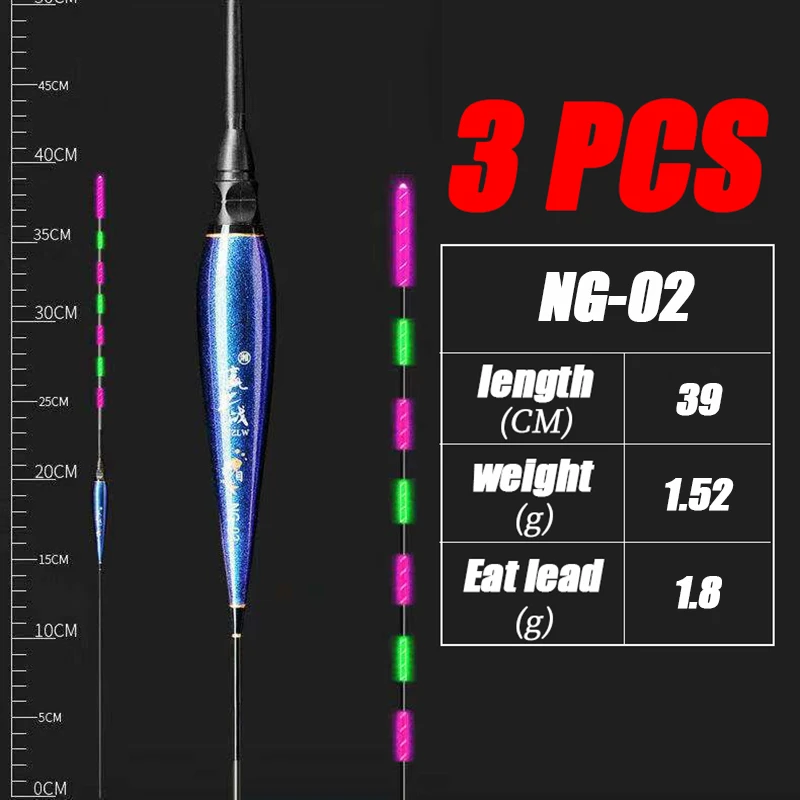 2021New 3Pcs-Set Fishing Floats  Smart Electronic Carp Float LED Luminous Smart Catfish For Nearsighted Fishing Lovers Tackle