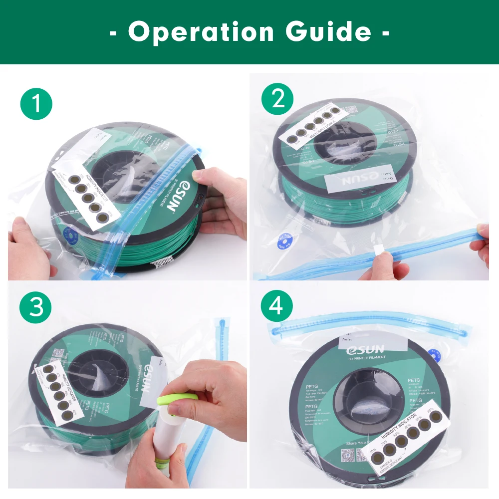 Набор сушильных пакетов eSUN для хранения 3d-печати герметичный Наполнитель из ТПУ