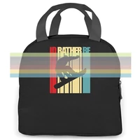 id rather be snowboardingerss snowboarder hot sale adult women men portable insulated lunch bag adult