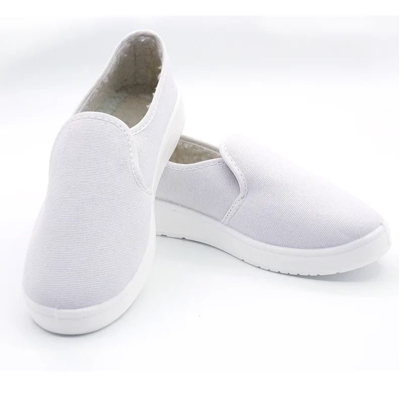 Антистатические пвх синие парусиновые полные белые ботинки без пыли чистые