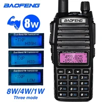 baofeng 8w uv 82 handheld walkie talkie dual band fm transceiver three model uv82 two way ham radio vhf uhf dual ptt 10km radios