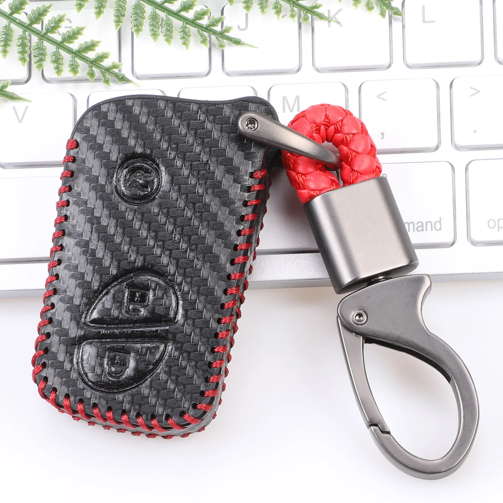 Red with Keychain Для Lexus ES240 Es350 RX270 CT200h IS250 GS300 IS220 LS460 RX350 RX450h волокно кожа пульт дистанционного ключа чехол Fob чехол куртка для детей в возрасте от 3 кнопки - Название цвета: Red with Keychain