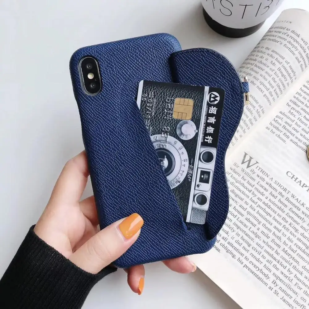 

Модный Карманный чехол Dr из искусственной кожи для карт для iPhone 11 Pro MaxiPhone 7 8 Plus XR XS, роскошные брендовые аксессуары для телефонов, сумка