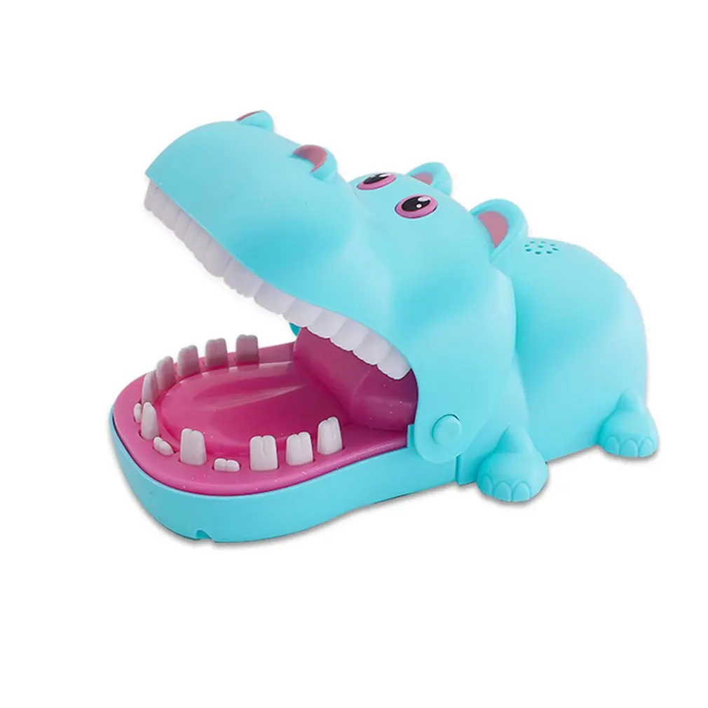 

Funny Electric Toys Bite Finger Game Big Mouth Hippo Teeth Decompression Toys Family Novelty Trick Play Game Kids Prank Gifts