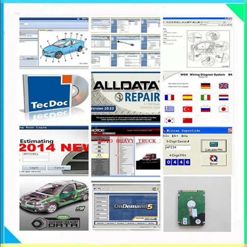 2021 Горячие Alldata программное обеспечение 1 ТБ жесткий диск все данные и Mit/chell 16 с Vivid