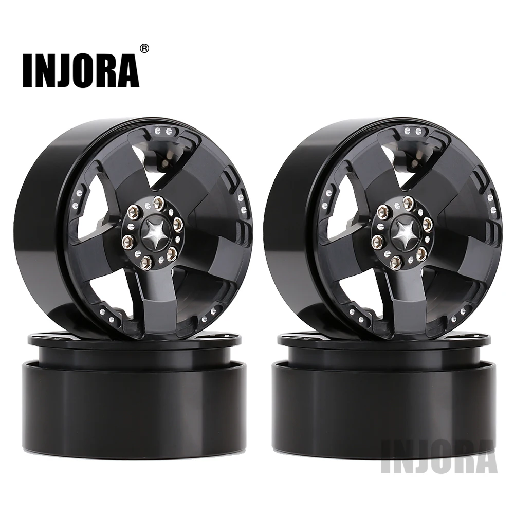 Металлический обод колеса INJORA 2 4 шт. 5 спиц ступица для 1/10 RC Rock Crawler Axial SCX10 90046 RR10 Wraith