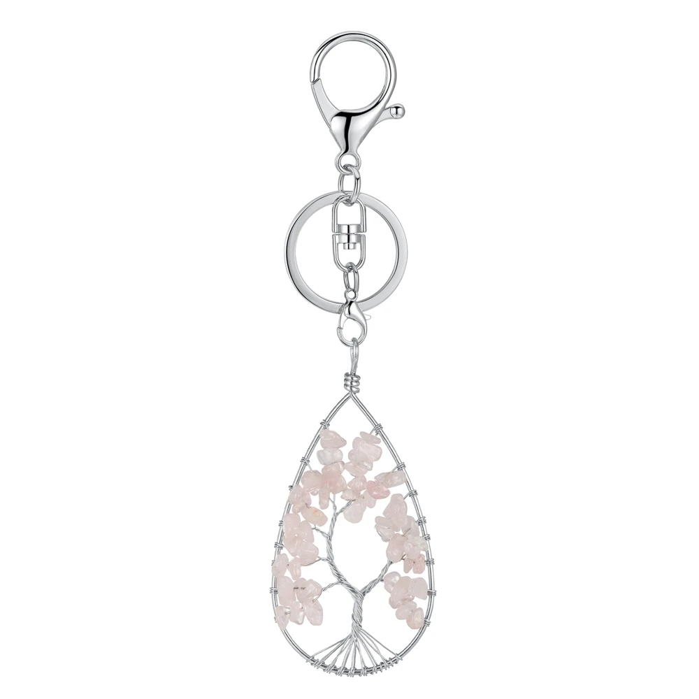 7 Чакра жизнь дерева кулон брелок заживляющие Кристаллы ручной работы обернутый