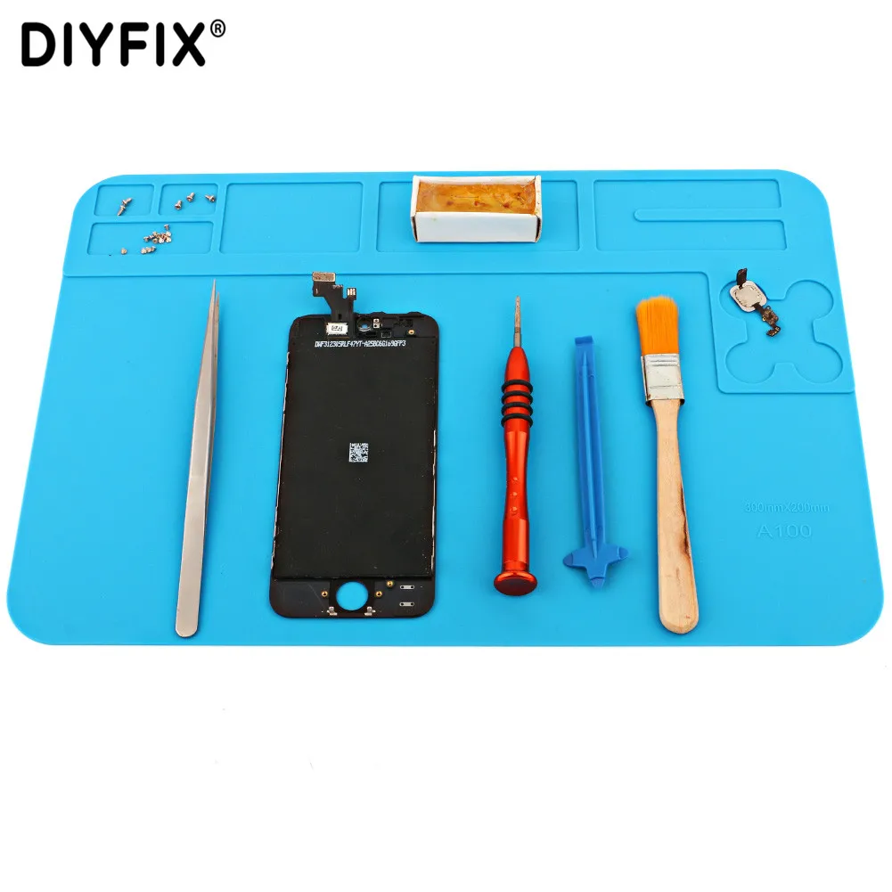 DIYFIX S140 35x25 см теплоизоляция силиконовый коврик стол обслуживания платформы с