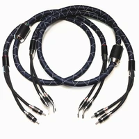 audiophile top of the line hifi audio nanoflux speaker cable with carbon fibre banana or spade plug