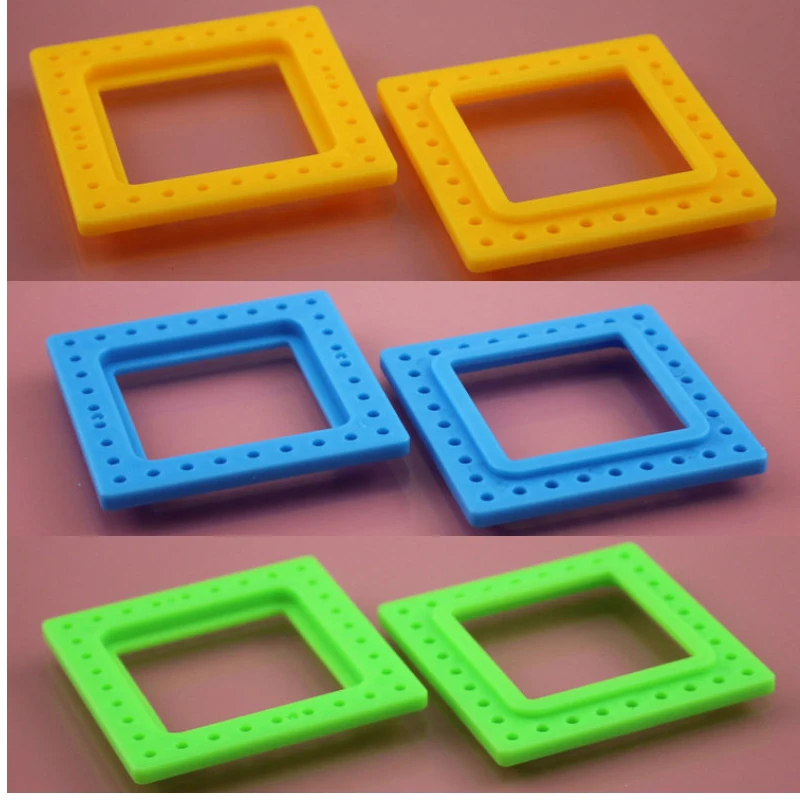 10 шт. 47x47 мм квадратная футовая рама/пористый пластиковый Дрон Радиоуправляемый автомобиль самолёт Робот детские игрушки для мальчиков diy Детские аксессуары Монтессори