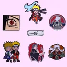 Аниме Sasuke Kakashi косплей мультфильм эмаль булавки Шаринган фотоэлемент для сумки лацкан Броши ниндзя влюбленные подарки друзьям