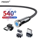 540 Поворот Магнитный кабель быстрой зарядки Тип C Micro USB кабель магнит зарядное устройство кабель для передачи данных для iPhone Xiaomi Samsung мобильный телефон проводное зарядное устройство