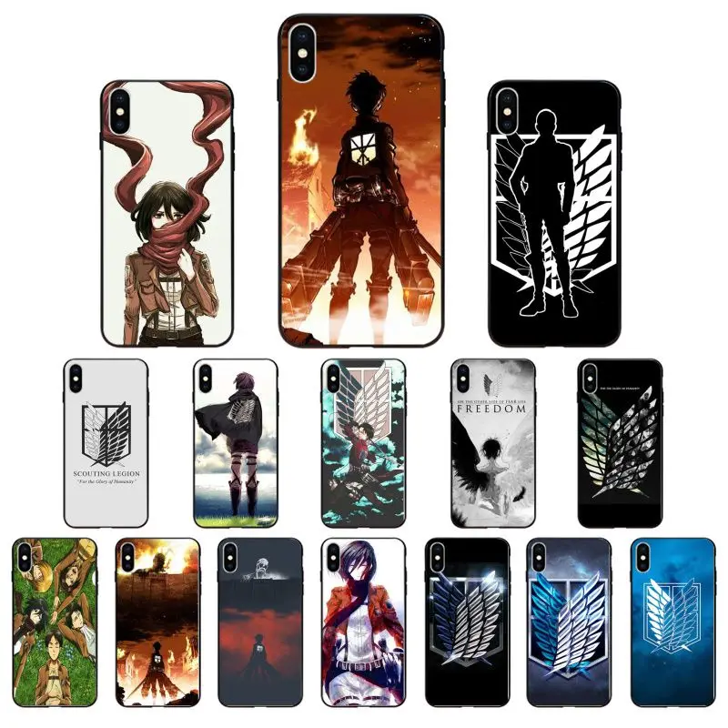 Чехол для телефона с рисунком из аниме японский атака на Титанов чехол Apple iPhone 11 8 7
