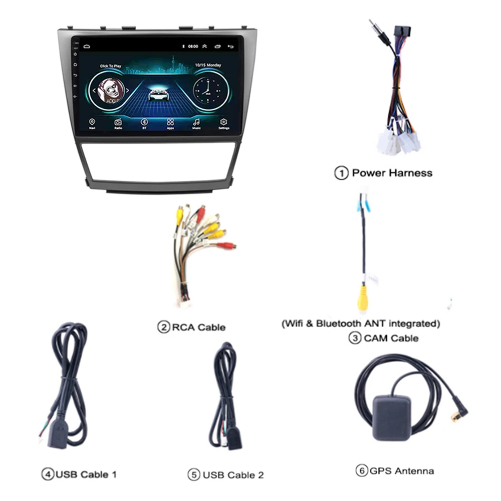 Автомагнитола 2DIN на Android 10 1 для Toyota Camry 9 2007 2008-2009 GPS-навигация стерео аудио видео
