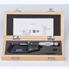 Микрометр электронный, 0,001 мм, 25-50 мм, хромированный, нержавеющая сталь