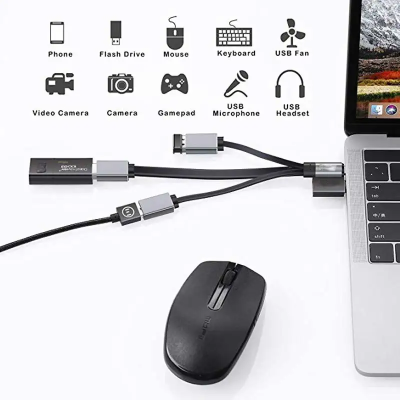USB Type C к A Hub C/Thunderbolt 3 0 и 2 Female для Google ChromeBook Surface Samsung Note 8 S8 | Мобильные телефоны