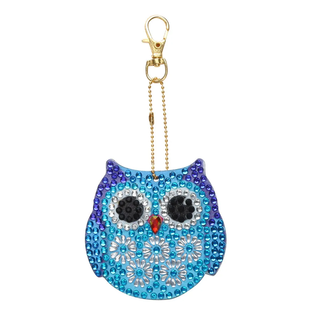 5D Diamond Painting Keychain Rhinestone Embroidery Pendant Key Ring Set DIY Craft Kits Cross Stitch Chain Car Bag Decor #W | Дом и сад