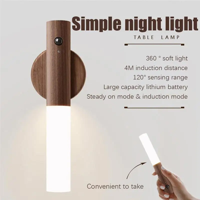 

Wireless Lamp Sensor LED Door Lock Light Kitchen Cabinet Wardrobe Stairway Wall Lamp Portable Light Auto Motion Detector Lamp