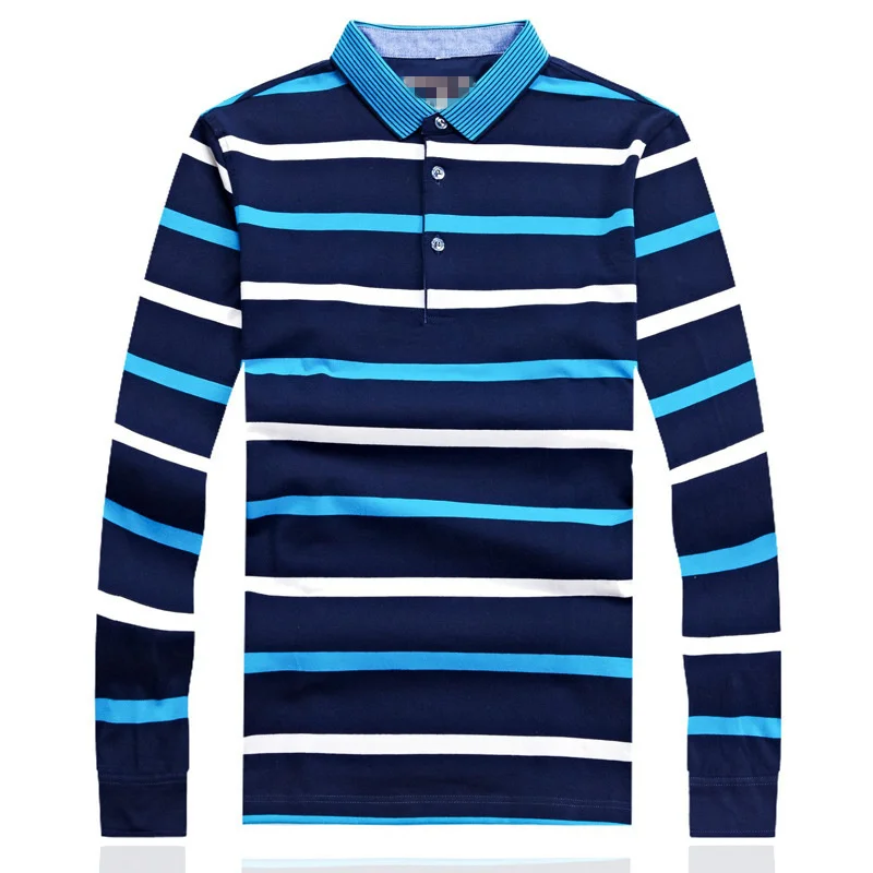 MRMT 2022 Brand New Autumn Men's Polo Shirt Cotton Long-sleeved Stripe Casual Lapel for Male Tops | Мужская одежда