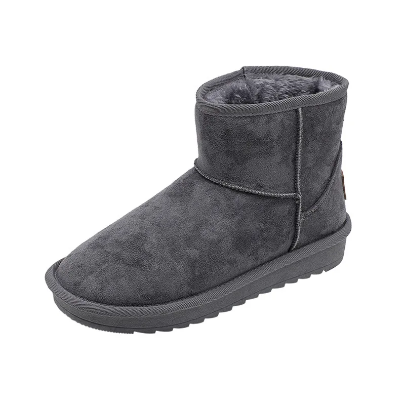

Женские зимние ботинки, новинка 2021, зимние ботинки на меху, женские плюшевые утепленные короткие ботинки на плоской подошве для студентов