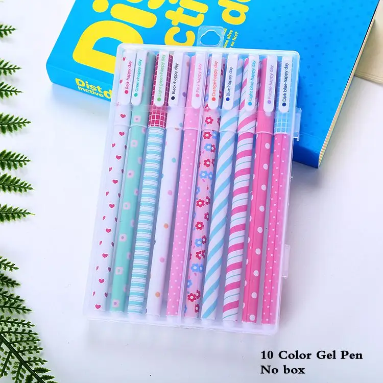 

Гелевые ручки Kissbuty, 10 шт., разноцветные