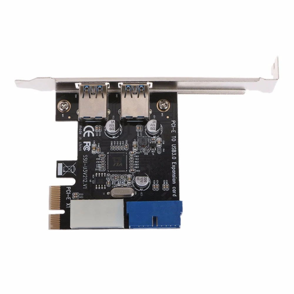 2 портами плата PCI Express USB 3 0 передняя панель с адаптером карты управления