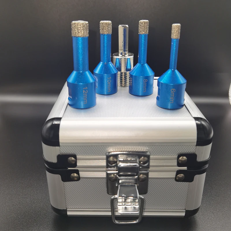 5 PCS M14 Резьба Алмазный Сухой Вакуум Паяный Сверлильные Коронки Набор Для Фарфоровой Плитки Коронки Дрель Гранит Мрамор Отверстие Пила Инструмент