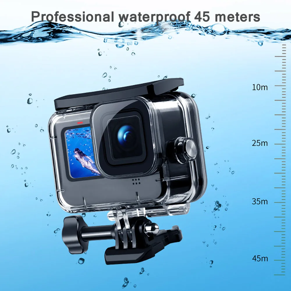 

for GoPro Hero 9 Black Underwater Waterproof Case Diving Protective Cover Housing Mount for Go Pro 9 Protective Housing Shell