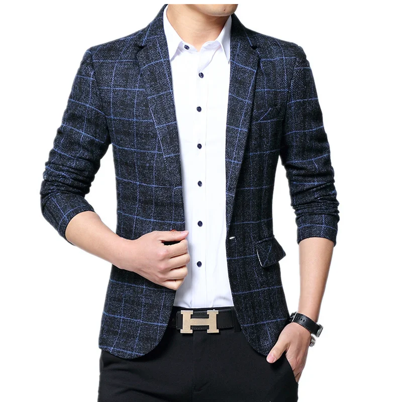 

New Brand Men's Blazer Suit 2021 Spring Autumn Male Business Suit Coat Men Wedding Blazer Slim Fit Coat Top Suit Jacket