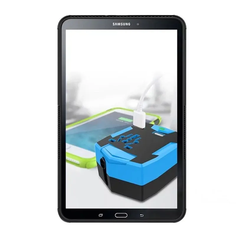 for samsung galaxy tab a a6 10 1 2016 dazzle shockproof soft silicone hard plastic dual armor back case stand holder cover free global shipping