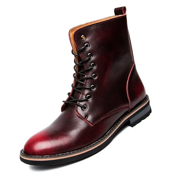 Мужские ботинки в байкерском стиле винтажные армейские сезон осень зима Новинка