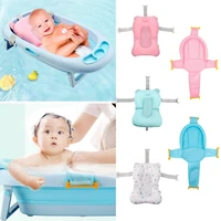 baby shower bath tub pad non slip bathtub seat support mat newborn safety security bath support cushion foldable soft pillow