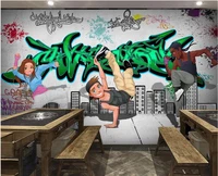 custom photo mural 3d wallpaper street rock street dance graffiti bar home decor living room wallpaper for walls 3 d in rolls